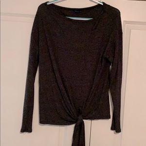 Tie front sweater